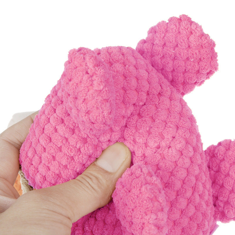 Plush dino Sounding Toy with rope