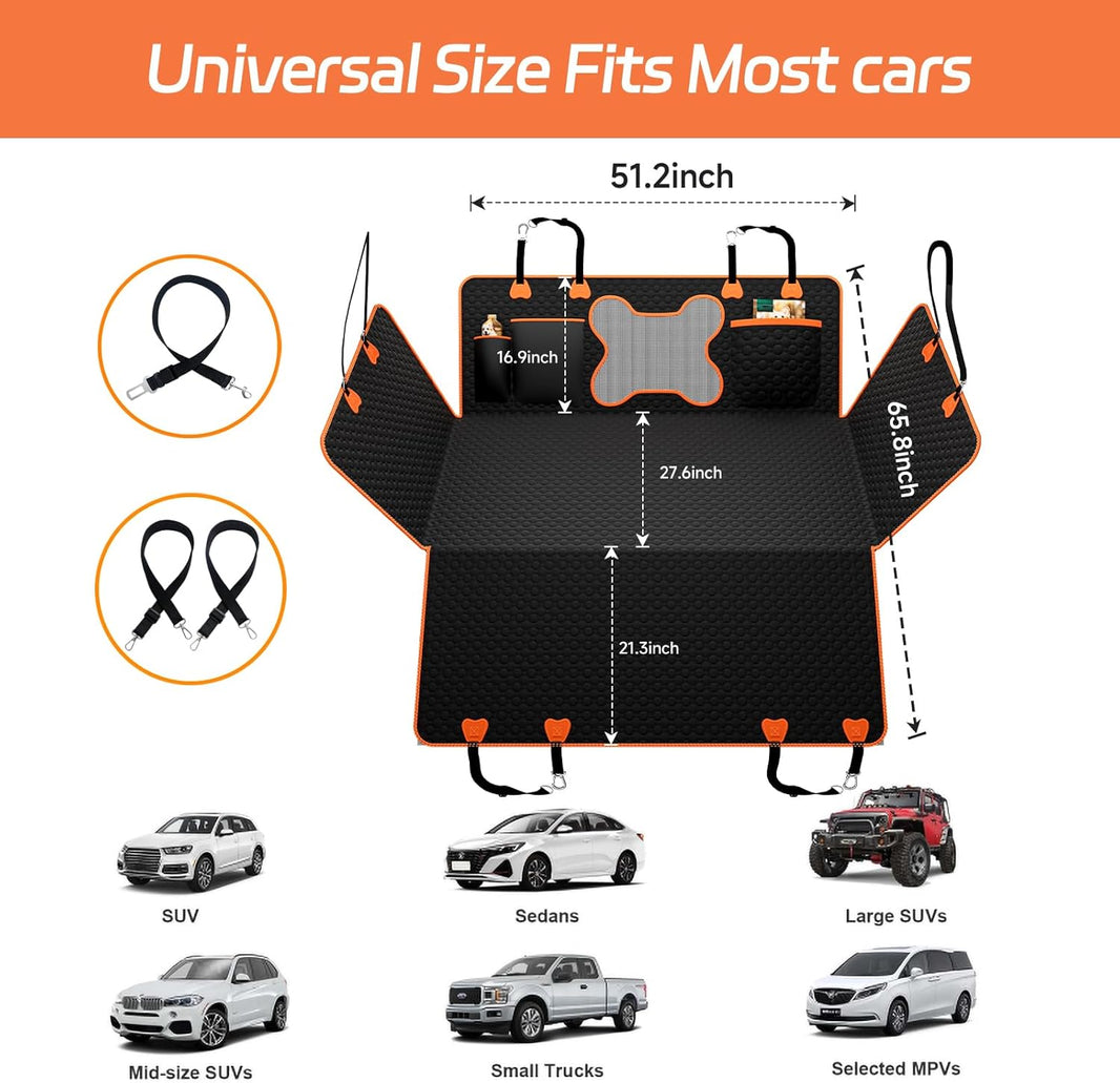 Waterproof Hard-Bottom Dog Car Seat Cover | Aussome Pets