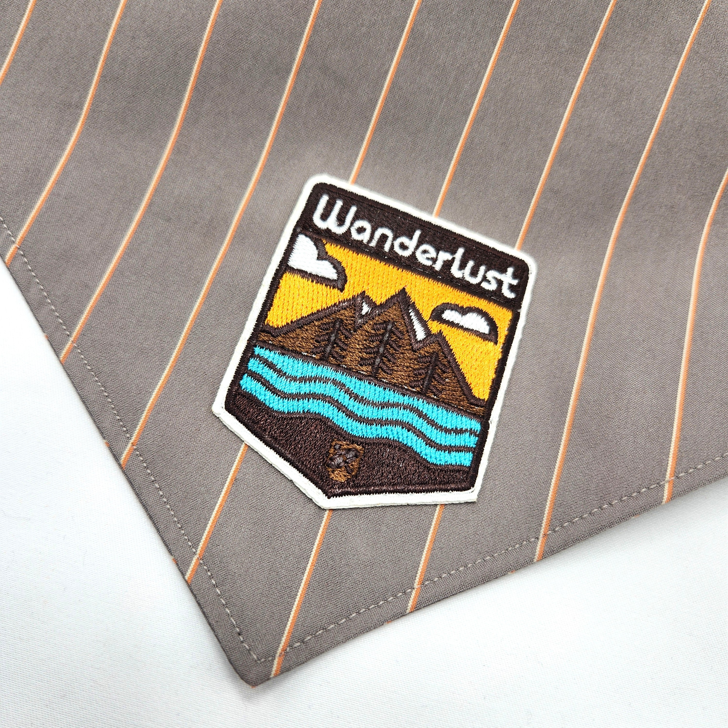 DOG BANDANA WITH WANDERLUST PATCH