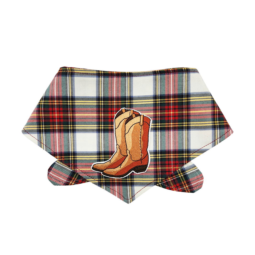 Western dog plaid bandana