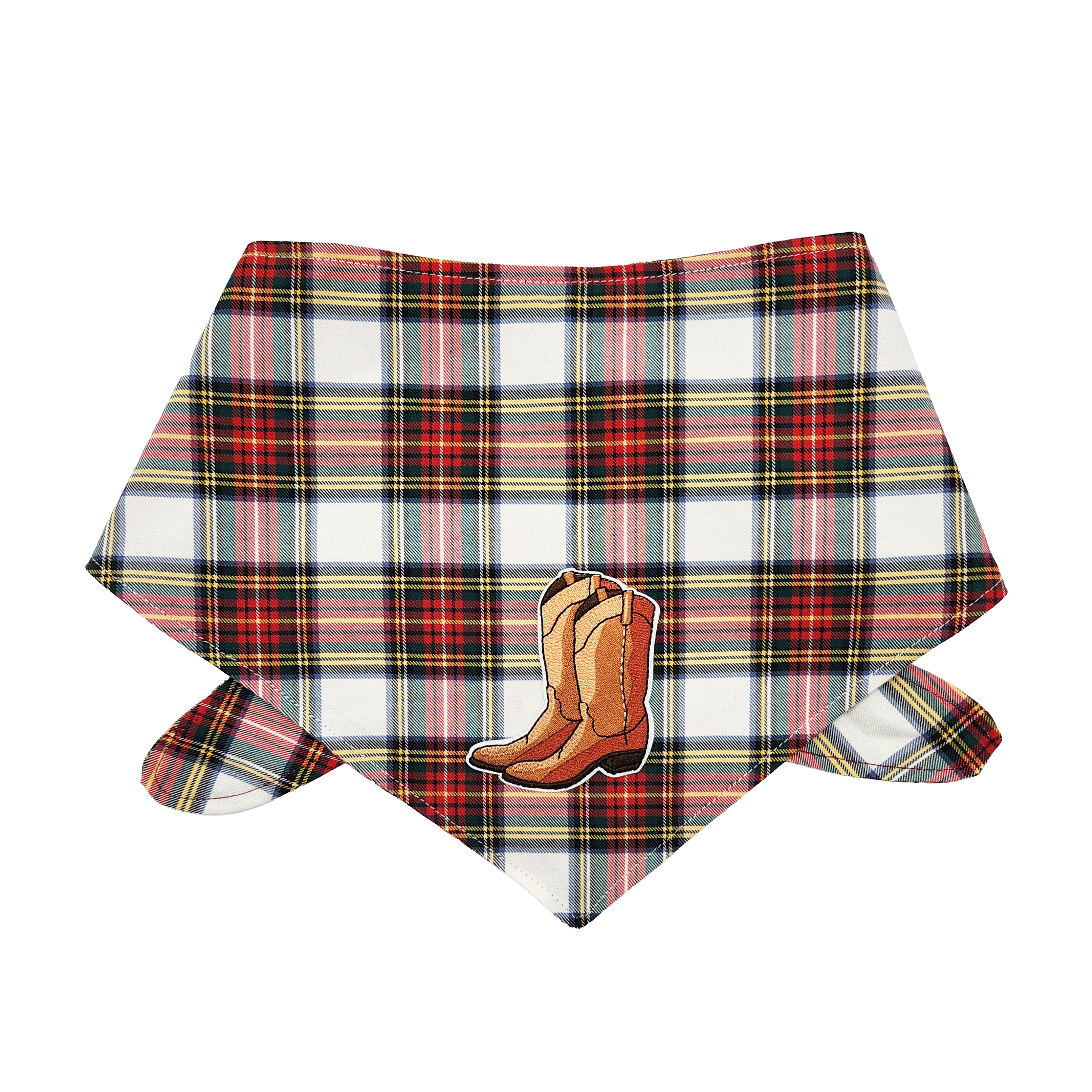 Western dog plaid bandana