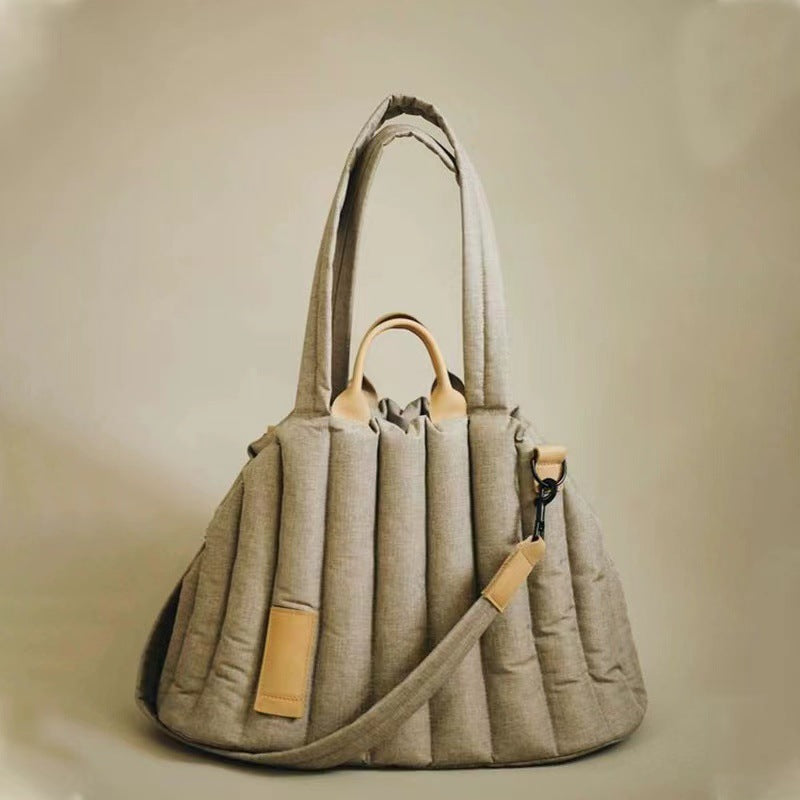 beige pet transport bag