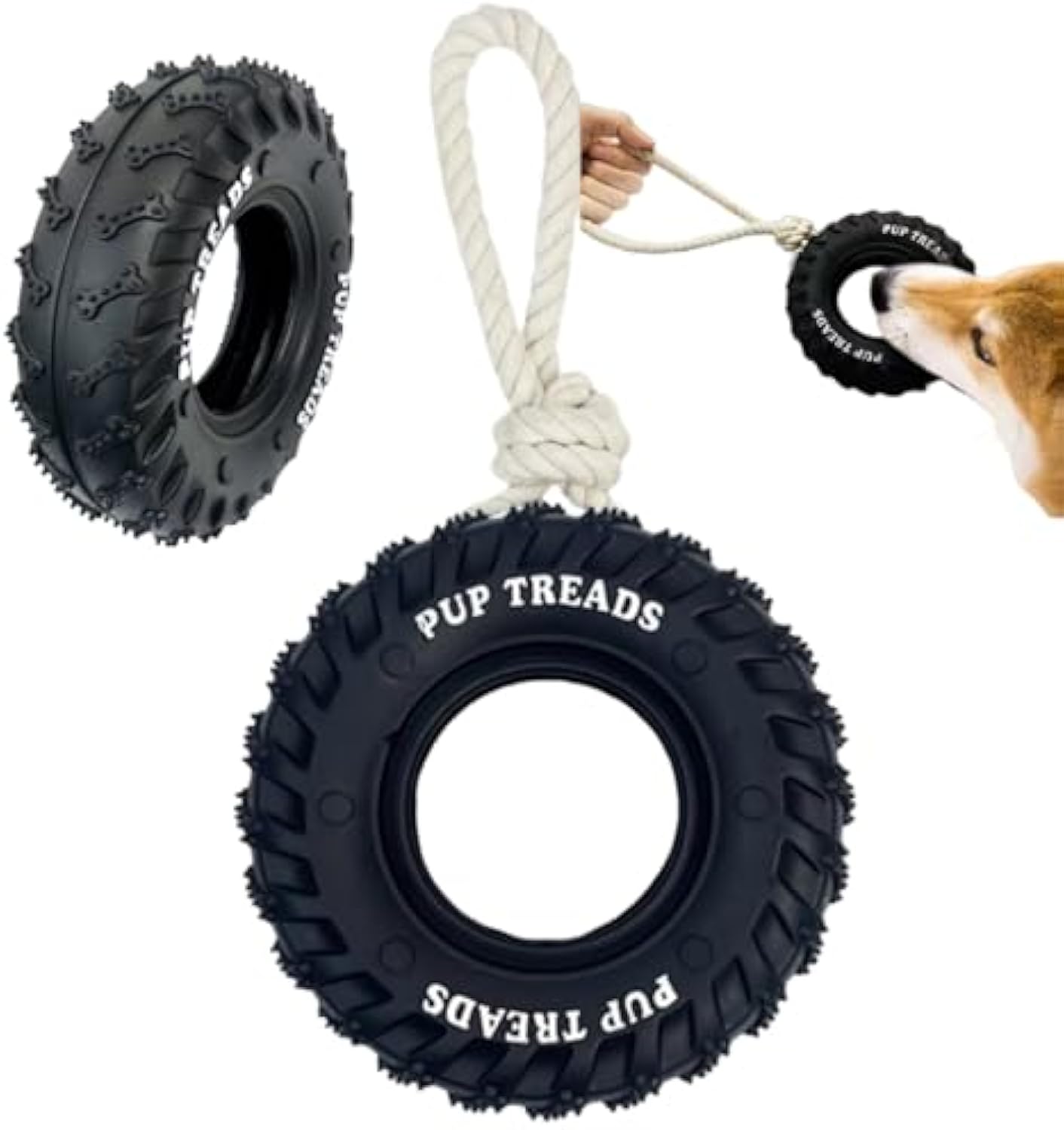 Tug of war tire for dogs